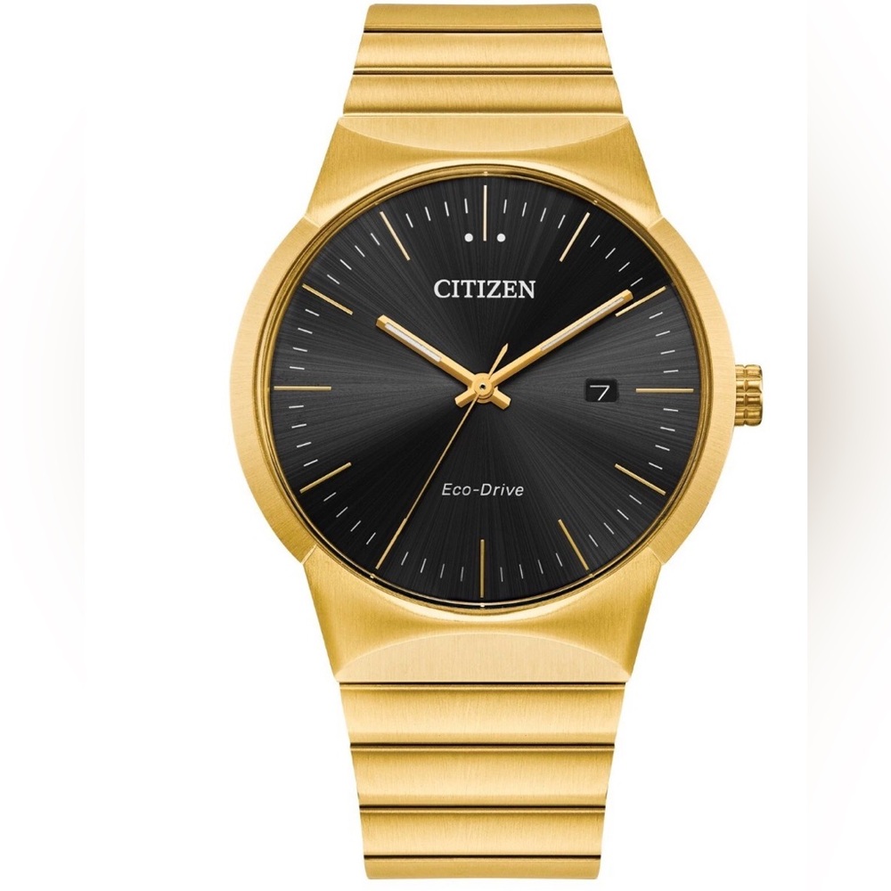 Citizen Eco-Drive Men's Axiom Calendar Gold Date 40MM Watch
